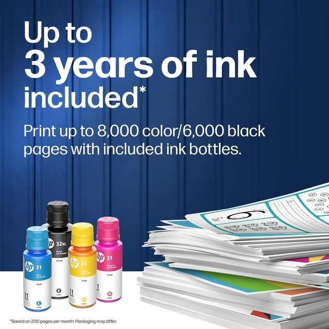 Alt view image 7 of 7 - Smart Tank 7603 Wireless All-in-One Ink Tank Printer with Fax & Copier, up to 3 Years of Ink Included, Best for Home Office, Cartridge-Free Refillable, AI-Capable (D34F7A)