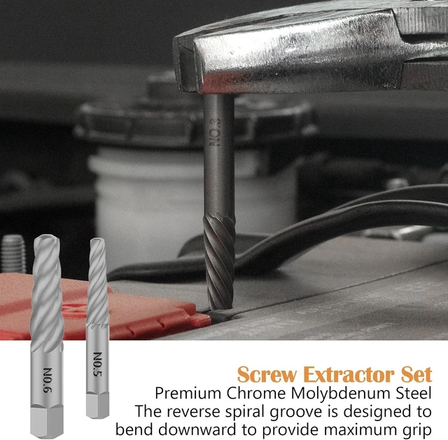 Alt view image 7 of 7 - 36PCS Bolt Extractor Set, Easy Out Stripped Screw Removal Tool Kit