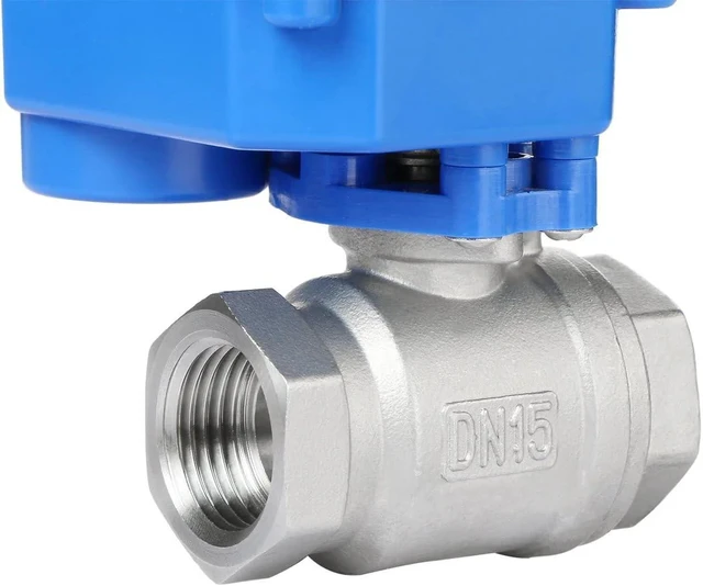 Alt view image 5 of 7 - Motorized Ball Valve, 1/2" NSF Certified 304SS with Full Port, 9-24V AC/DC, 2 Wire Auto Return Setup