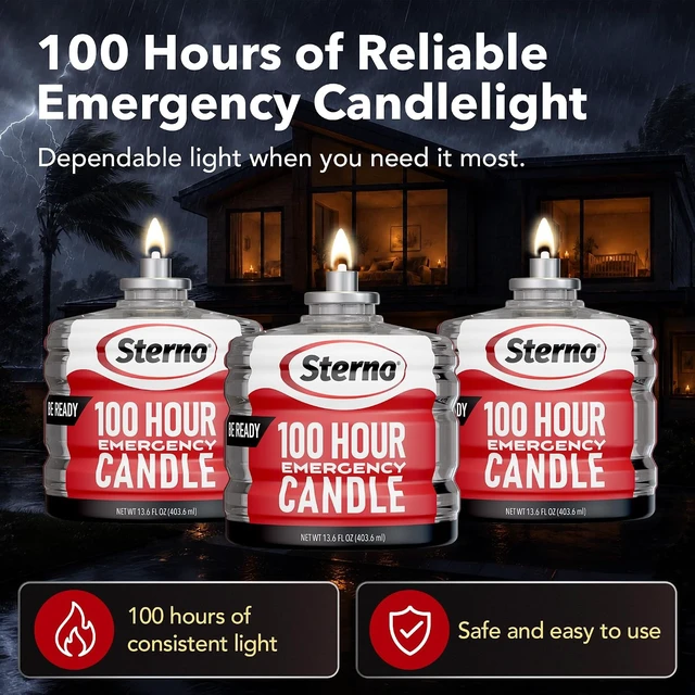 Alt view image 2 of 6 - 100-Hour Emergency Candles for Power Outages, 6-Pack