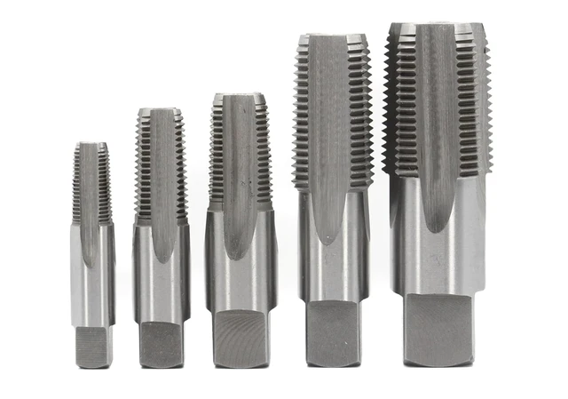 Alt view image 2 of 7 - DWTPT1/8-1SET 6-Piece NPT Pipe Tap Set, Carbon Steel, 1/8"-1" in Wooden Case