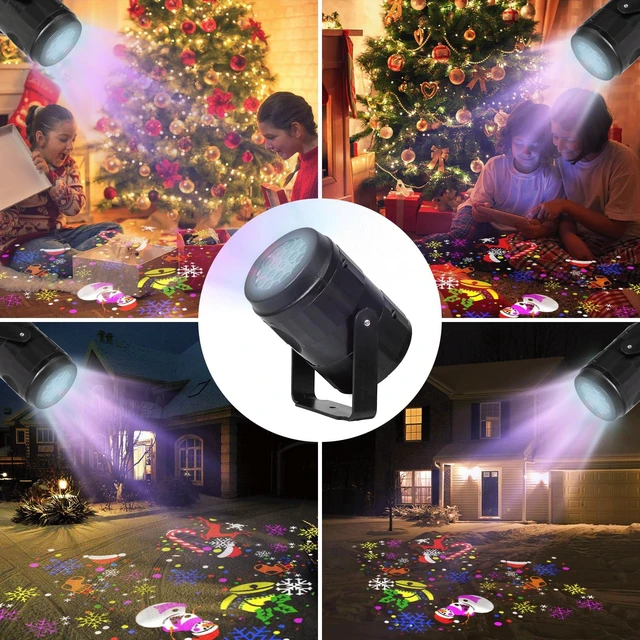 Alt view image 3 of 7 - Christmas Projector Lights Outdoor/Indoor, Led Lights Projector Waterproof for Christmas Decorations, Holiday Projector for Xmas