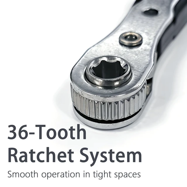 Alt view image 2 of 7 - 13-in-1 Right Angle Magnetic Screwdriver Set 36-Tooth Ratchet Wrench | Mini Pocket Ratcheting Screwdrivers for Tight Spaces, DIY/Home/Car Repairs Gift for DIYers, Handymen & Men - 12 Bits