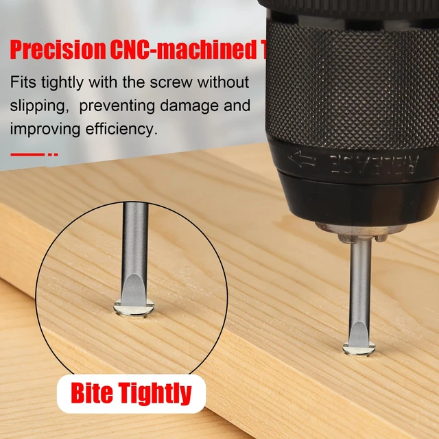 Alt view image 5 of 7 - 10 Pcs Slotted Phillips Magnetic Screwdriver Bit Set Flat Bits for Drill | Phillips and Flat Head, S2 Alloy Steel, 1/4 Inch Hex Shank, 2 Inch/50mm long