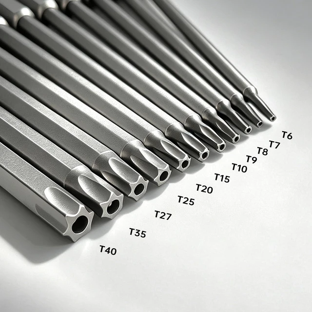 Alt view image 3 of 7 - 11Pcs Long Torx Screwdriver Drill Bit Set(100mm), Security Torx Bit | Star Screwdriver Drill Bits Include T6 T7 T8 T9 T10 T15 T20 T25 T27 T30 T40 Magnetic Bits with 1/4" Hex Shank - 4 Inch Length