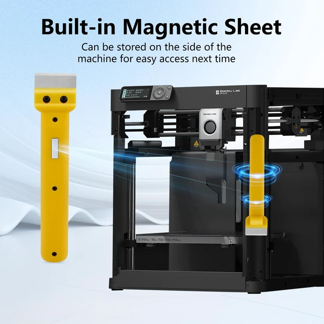 Alt view image 5 of 7 - Professional 3D Printer Tools, Upgraded Metal 3D Printer Scraper, Plastic Handle Hot Bed Blade, Putty Non-Rusting Scraper Tool, Comfortable Grip
