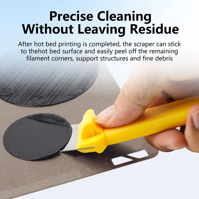 Alt view image 6 of 7 - Professional 3D Printer Tools, Upgraded Metal 3D Printer Scraper, Plastic Handle Hot Bed Blade, Putty Non-Rusting Scraper Tool, Comfortable Grip