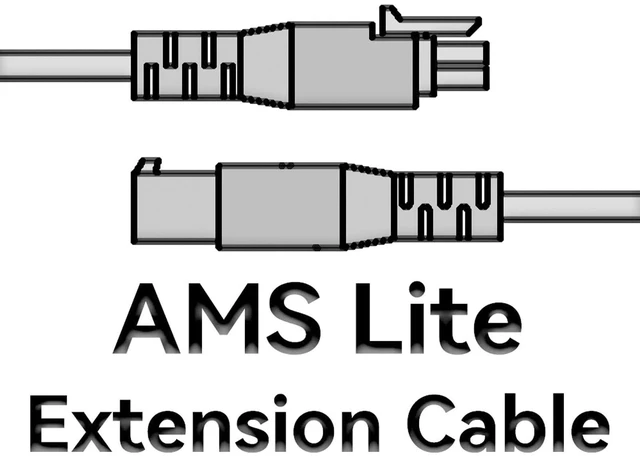 Alt view image 2 of 7 - AMS Lite Extension Cable, 1m AMS 3D Printer Cable, PVC and 22AWG Copper 4Pin Lite Extension Cable with Magnetic Ring Filter Replacement for Bambulab A1/A1mini 3D Print