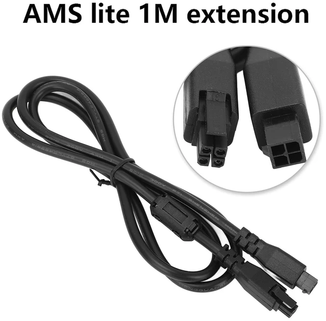 Alt view image 7 of 7 - AMS Lite Extension Cable, 1m AMS 3D Printer Cable, PVC and 22AWG Copper 4Pin Lite Extension Cable with Magnetic Ring Filter Replacement for Bambulab A1/A1mini 3D Print