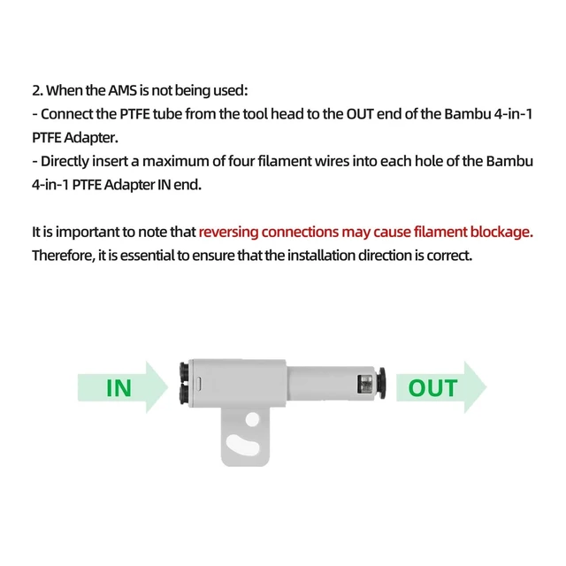 Alt view image 4 of 7 - Compatible with Bambu H2C 4-in-1 PTFE Adapter 3D Printer Replacement Parts 3D Printers