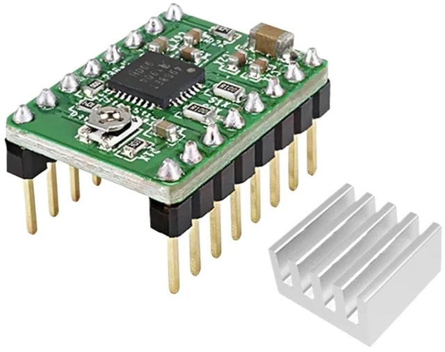 Main image of A4988 Stepper Motor Driver A4988 Driver with Heatsink for Reprap for SKR V1.3 1.4 Board Reliable