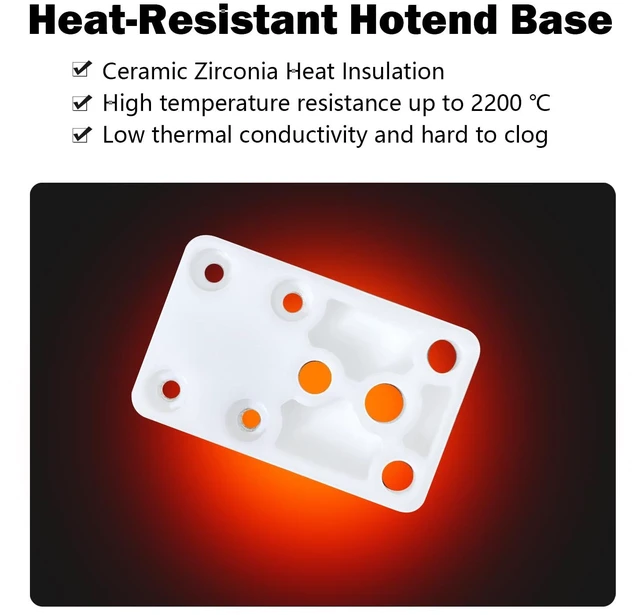Alt view image 4 of 7 - Heating Assembly Kit for A1 Mini/A1/A2L Ceramic Zirconia Heat Insulation Block Heating Component Heater Cartridge and Thermistor Temperature Sensor Heat-Insulating Base Clip for Bambu Lab
