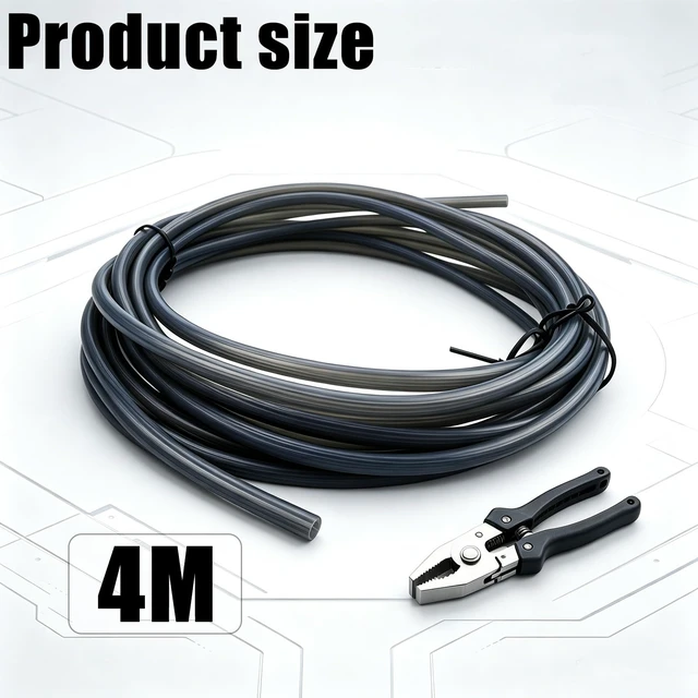 Alt view image 2 of 6 - PTFE Tube 4m 3D Printer Accessories Fit for Kobra Bambulab Vyper Mega | High-Temperature Resistant Up to 260°C, 1.75mm Filament