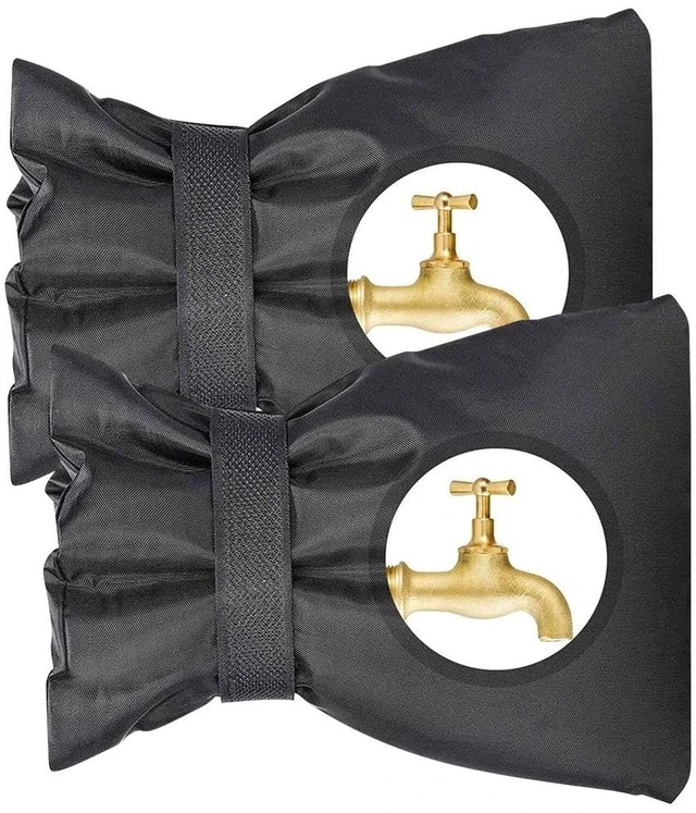 Main image of Outdoor Faucet Covers for Winter Freeze Protection (2) | Waterproof, Hose Bib Cover, Patio Winterizing, Outside Yard Use
