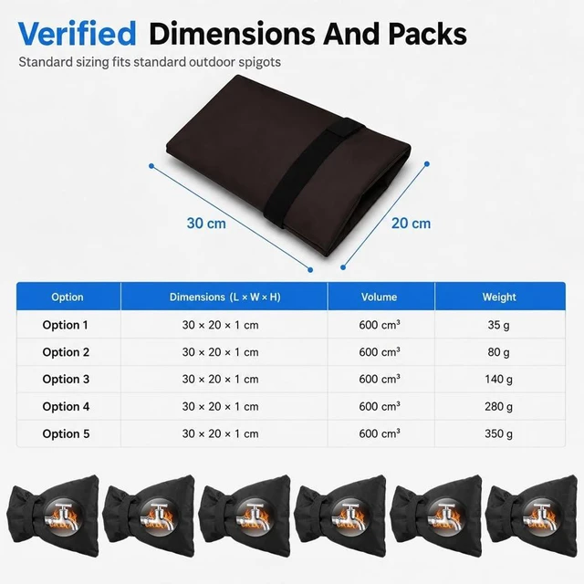 Alt view image 7 of 7 - Outdoor Faucet Covers for Winter Freeze Protection (2) | Waterproof, Hose Bib Cover, Patio Winterizing, Outside Yard Use