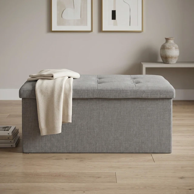 Main image of HMD Florence 30" Upholstered Folding Storage Bench
