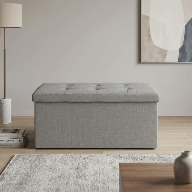 Alt view image 2 of 4 - HMD Florence 30" Upholstered Folding Storage Bench