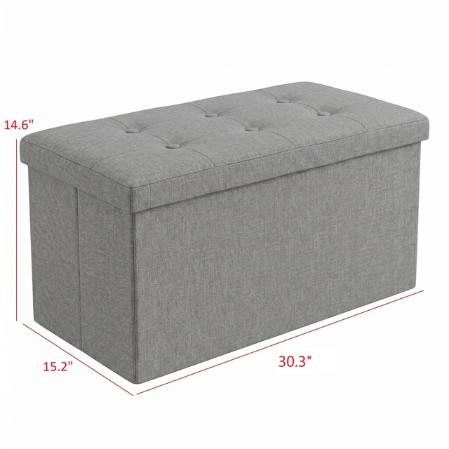 Alt view image 4 of 4 - HMD Florence 30" Upholstered Folding Storage Bench