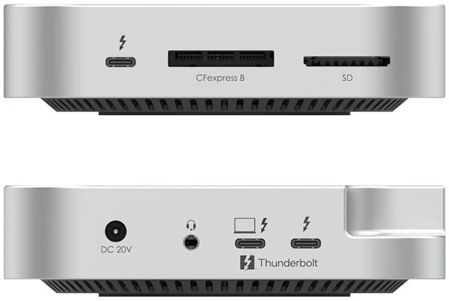 Alt view image 2 of 7 - BLACKJET MiniRaiden Pro Thunderbolt 5 Studio Dock for Mac Mini M6/M5 Pro/M4