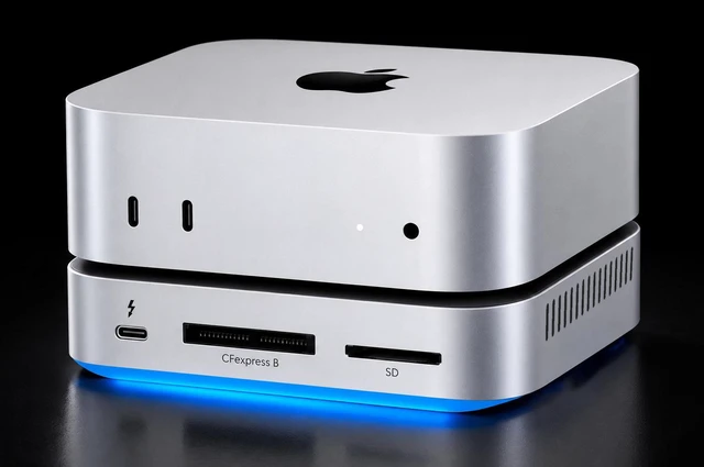 Alt view image 7 of 7 - BLACKJET MiniRaiden Pro Thunderbolt 5 Studio Dock for Mac Mini M6/M5 Pro/M4