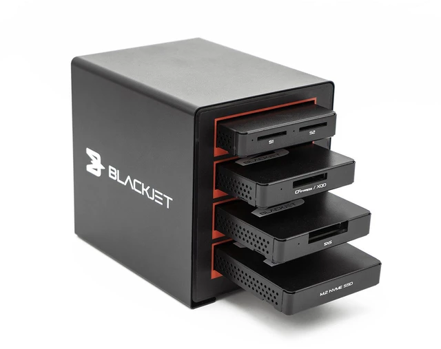 Alt view image 6 of 7 - BLACKJET TX-4DS 4-Bay Thunderbolt 3 Docking System
