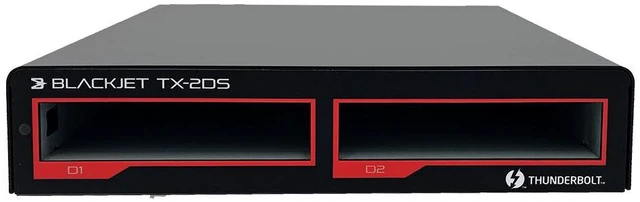Alt view image 2 of 7 - BLACKJET TX-2DS 2-Bay Thunderbolt 3 Docking System