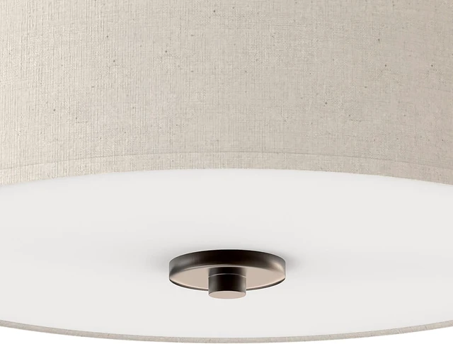 Alt view image 3 of 7 - Progress Lighting P3713-20 Inspire Two-Light Flush Mount, Antique Bronze, 5.50x13.00x13.00