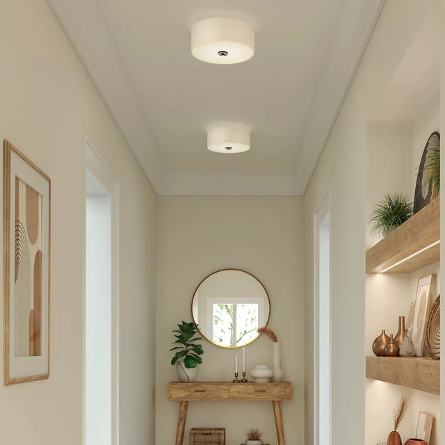 Alt view image 5 of 7 - Progress Lighting P3713-20 Inspire Two-Light Flush Mount, Antique Bronze, 5.50x13.00x13.00