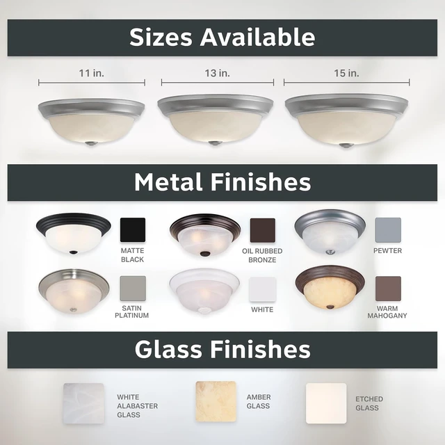 Alt view image 6 of 6 - DESIGNERS FOUNTAIN Reedley 11-Inch 2-Light Flush Mount, Pewter