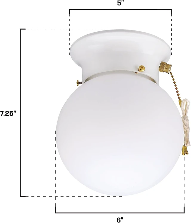 Alt view image 2 of 3 - Westinghouse Lighting 6-Inch Ceiling Fixture, White