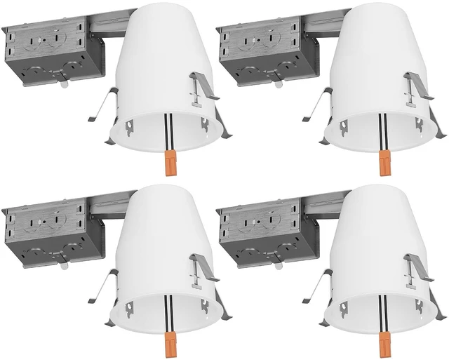 Main image of Sunco 4 Inch Recessed Lighting Housing Can, Remodel Air Tight Ceiling Cans, 120-277V,Hard Wired, TP24 Connector Included, Easy Install, IC Rated UL 4 Pack