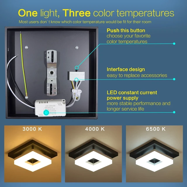 Alt view image 6 of 7 - 8in 12Watt Flush Mount led Ceiling Light fixtures