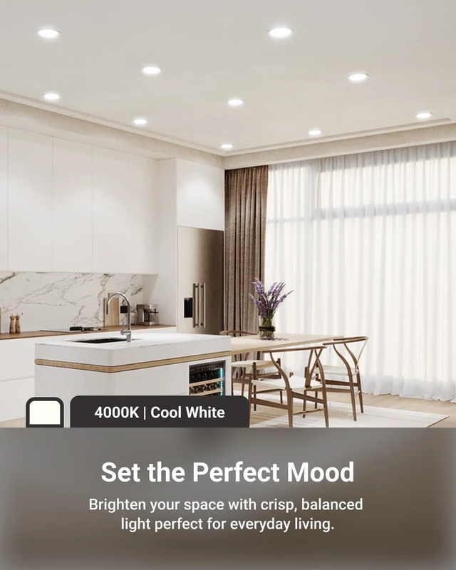 Alt view image 3 of 7 - Sunco 2 Pack 6 Inch Canless LED Ultra-Slim Recessed Light, 14W-100W