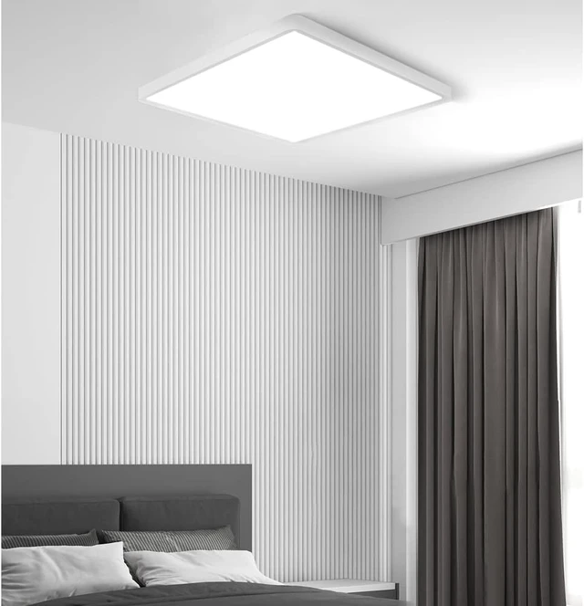 Alt view image 6 of 7 - 2Pack 12inch 24W LED Flush Mount Ceiling Light, 5000K Square LED Ceiling Light, 3200LM Flat LED Ceiling Light for Bedroom, Living Room, Dining Room