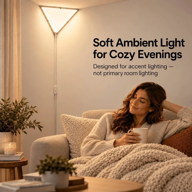 Alt view image 4 of 7 - Corner Light with Switch, Triangle Corner Lamp Plug in, 1 Pack