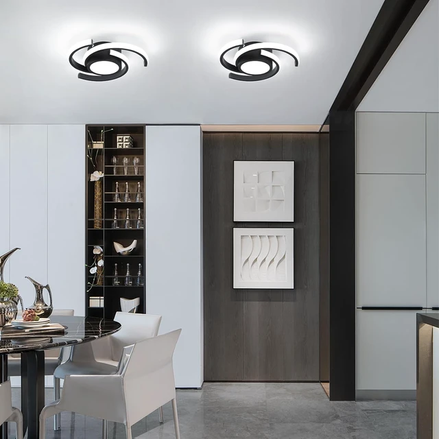 Alt view image 5 of 7 - ADISUN Modern LED Ceiling Light,6000K Semi Flush Mount Ceiling Light Fixture,Small Ceiling Lamp for Living Room Bedroom Corridor Aisle Hallway (D11 in*H2.9 in; 33W; No Remote)