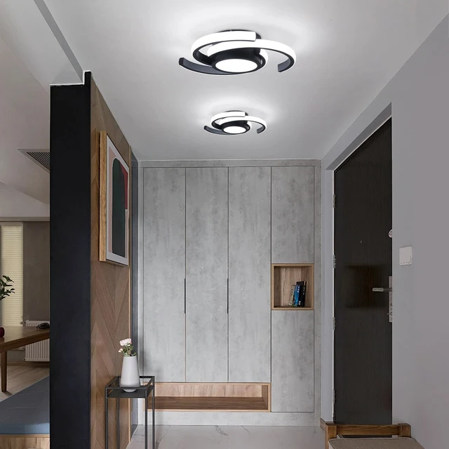 Alt view image 7 of 7 - ADISUN Modern LED Ceiling Light,6000K Semi Flush Mount Ceiling Light Fixture,Small Ceiling Lamp for Living Room Bedroom Corridor Aisle Hallway (D11 in*H2.9 in; 33W; No Remote)