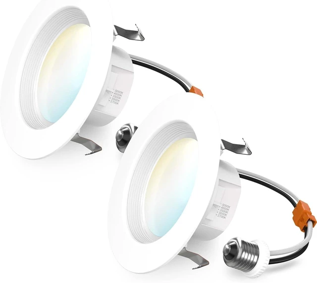 Main image of Sunco 2 Pack 4 Inch Retrofit LED Recessed Lights, 5CCT, 11W=60W, Dimmable