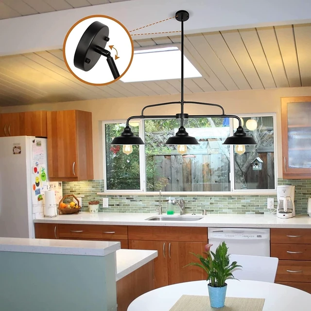 Alt view image 6 of 7 - Modern Farmhouse Pendant Light Industrial Linear Chandelier