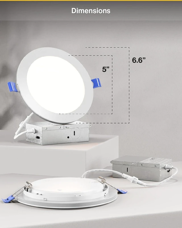 Alt view image 7 of 7 - Sunco 12 Pack 6 Inch Canless LED Recessed Light with Night Light 15W, 5CCT