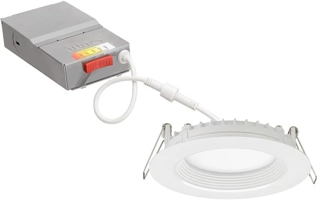 Main image of Juno 4" Round Wafer LED Recessed Light, 5-in-1 CCT, Regressed Trim, White
