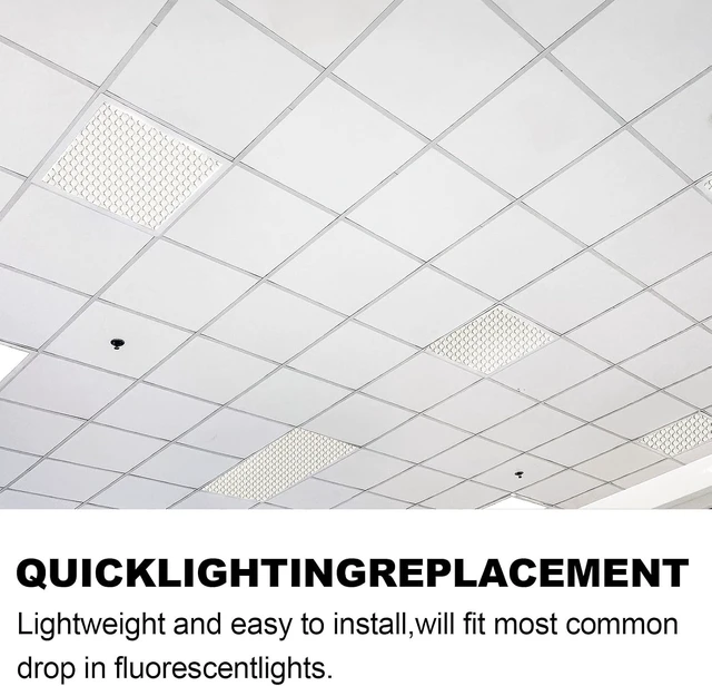 Alt view image 4 of 7 - Frienda 4 Pcs Acrylic Fluorescent Light Cover for Ceiling, 24x24x0.1