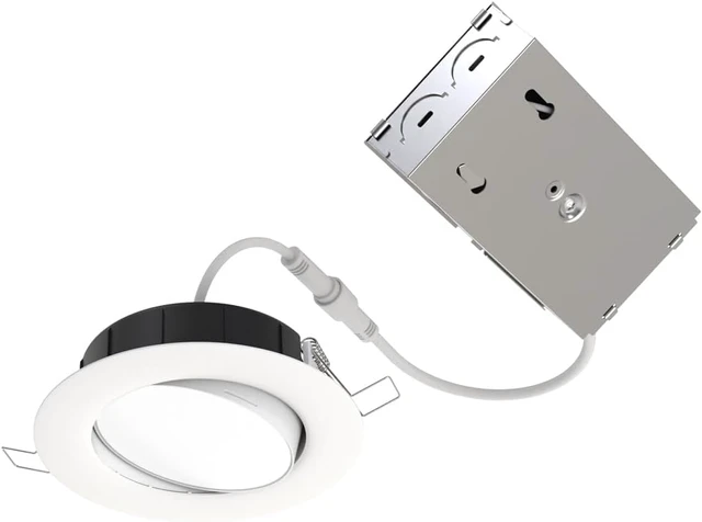Alt view image 7 of 7 - Juno 4" Adjustable LED Wafer Downlight, 5-in-1 CCT, Matte White