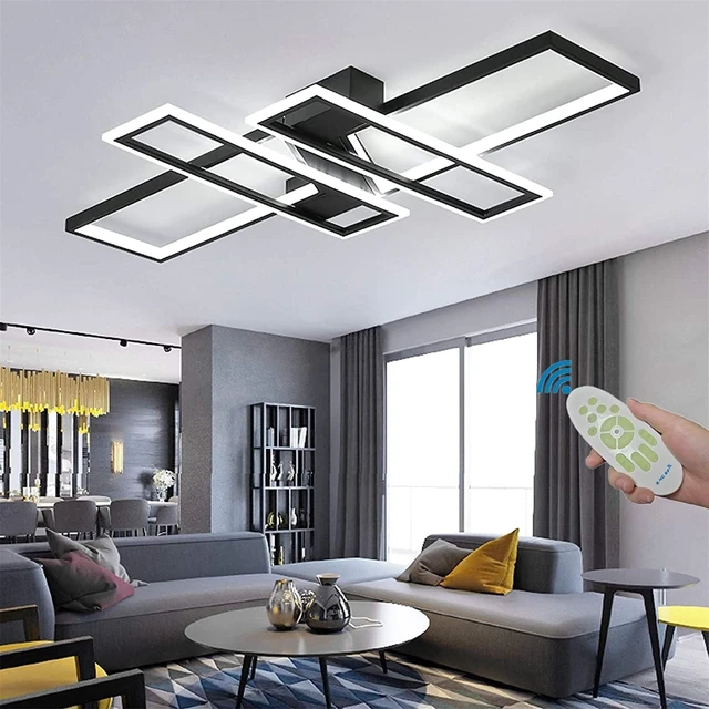 Alt view image 2 of 6 - SMG Modern Led Ceiling Light Living Room, 47" Kitchen Light Fixtures