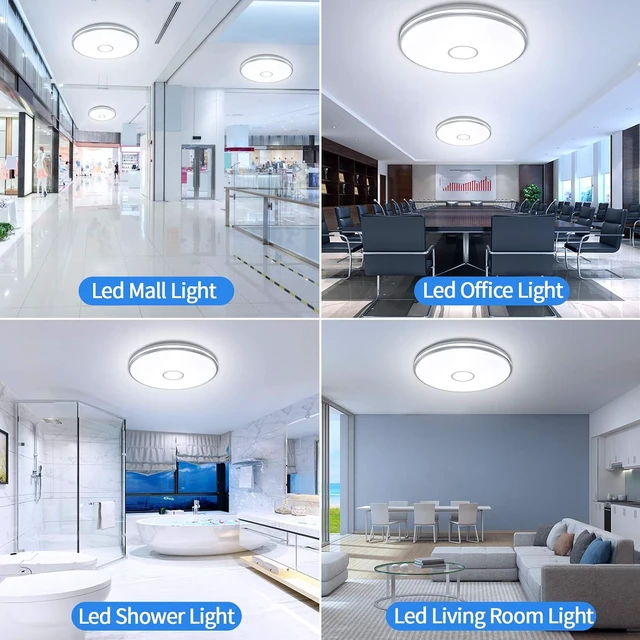 Alt view image 3 of 7 - Airand LED Flush Mount Ceiling Light Fixture, 15 Inch LED Ceiling Lights 5000K 3800LM Water-Proof Round Modern Lamp for Bedroom Kitchen Dining Room Hallway Laundry Warehouse Daylight Lighting