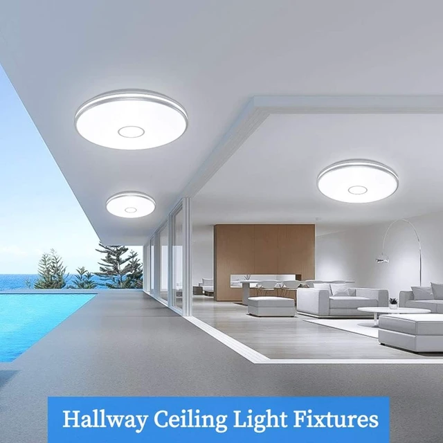 Alt view image 5 of 7 - Airand LED Flush Mount Ceiling Light Fixture, 15 Inch LED Ceiling Lights 5000K 3800LM Water-Proof Round Modern Lamp for Bedroom Kitchen Dining Room Hallway Laundry Warehouse Daylight Lighting