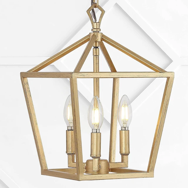 Alt view image 6 of 6 - JONATHAN Y Ojai Pagoda Pendant Lantern 10", Brass Gold