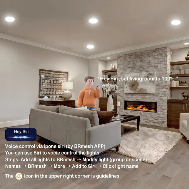 Alt view image 4 of 7 - MELPO Smart Recessed Lighting 6 Inch Compatible with Alexa & Siri1500LM RGBWW Recessed Ceiling Light 2700K-6000K16 Million ColorsMusic Sync DIY Scenes16W LED Downlight with Junction Box12 Pack