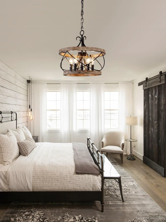 Alt view image 2 of 7 - Dawn Whisper 15.7" Farmhouse Chandelier Light Fixture for Dining Room