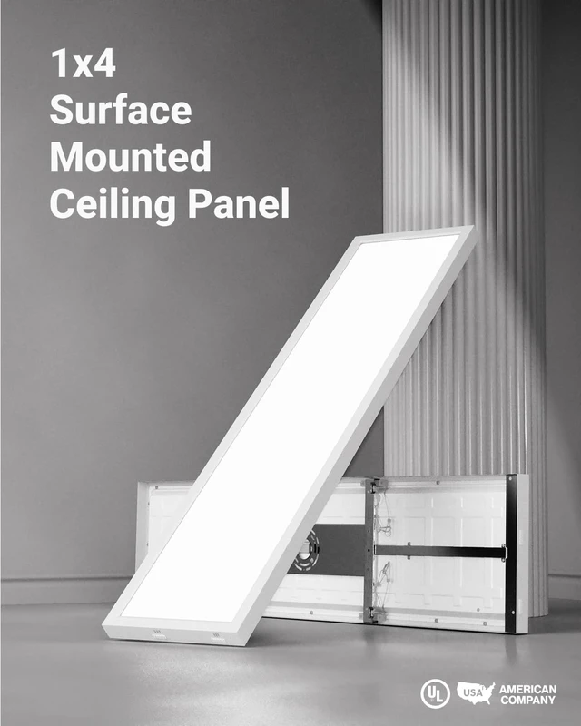 Alt view image 2 of 6 - Sunco Lighting 6 Pack 1x4 LED Flat Panel Light, Dual Selectable CCT 3500K/4000K/5000K & Selectable Wattage 30W/40W/46W, 5700LM, 0-10V Dimming Surface Mount, Matte White Drop Ceiling Fixture - ETL